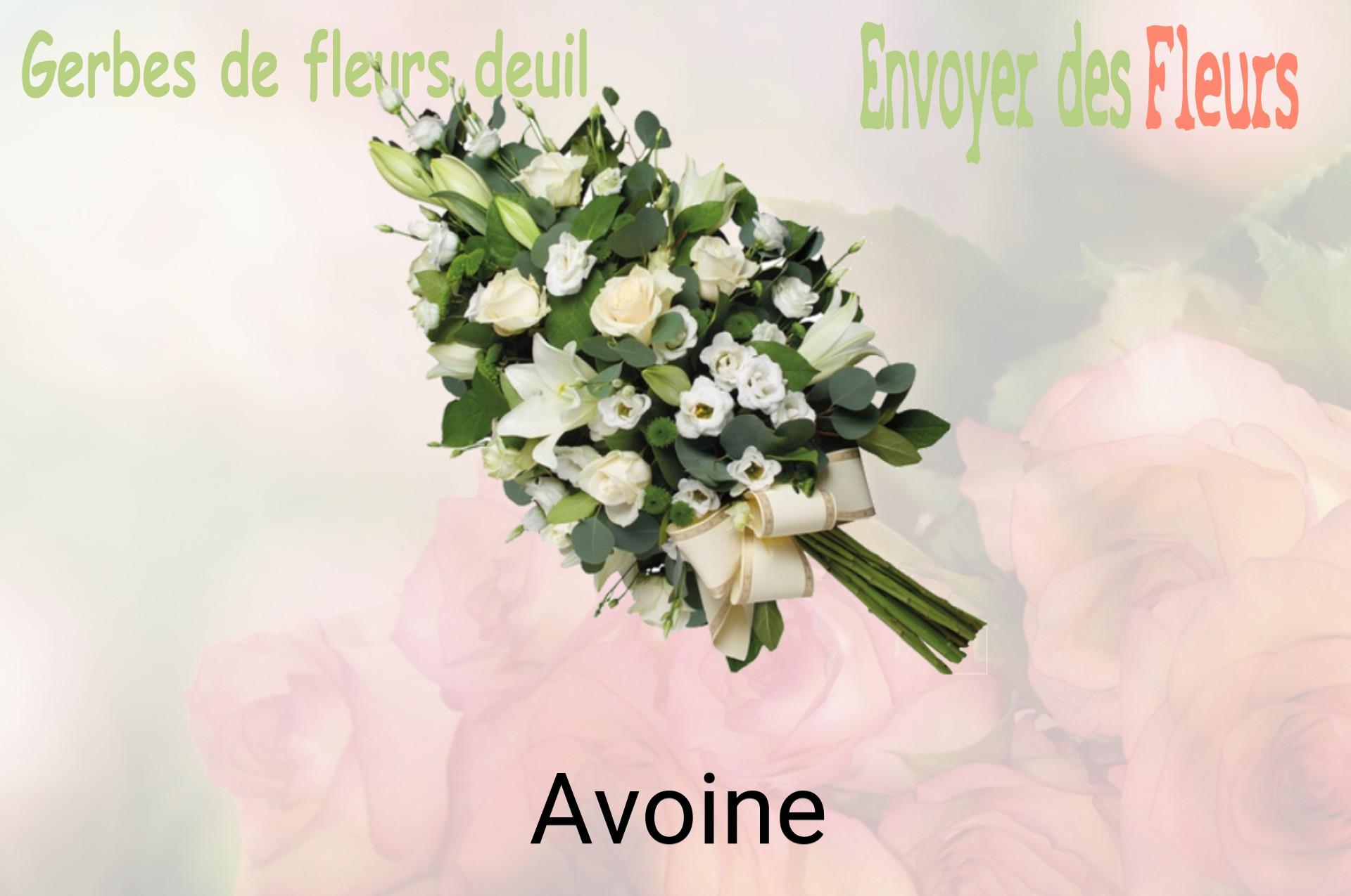 Gerbe de fleurs de deuil livrée à Avoine